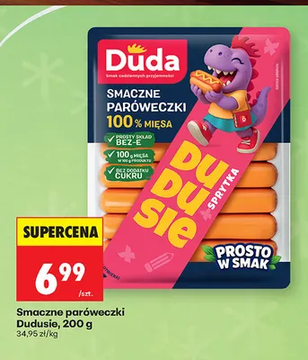Smaczne paróweczki Dudusie Duda promocja w Biedronka