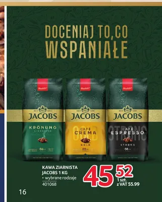 Kawa ziarnista Jacobs Café Espresso promocja w Selgros