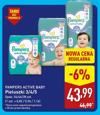 Pieluszki 4 Pampers Active Baby promocja w Aldi