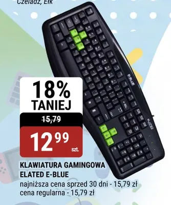 Klawiatura gamingowa ELATED E-BLUE promocja w bi1