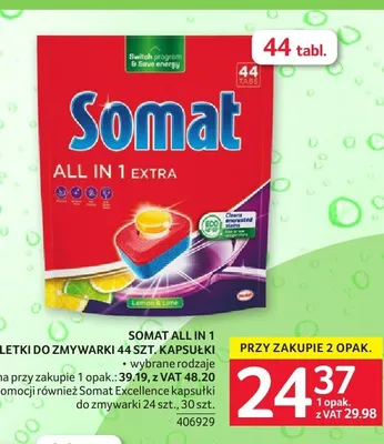 Tabletki do zmywarki Somat All in 1 44szt. promocja w Selgros