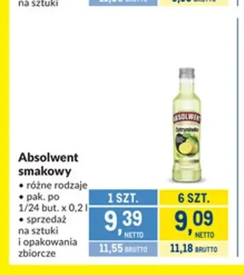 Wódka Absolwent smakowy promocja w Makro
