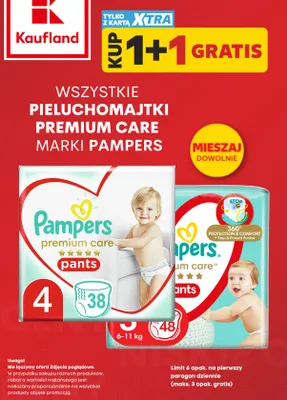Pieluchomajtki Premium Care Pampers promocja w Kaufland