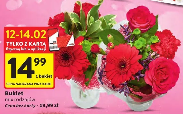Bukiet mix rodzajów promocja w Intermarche