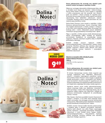 Karma w saszetce dla młodych psów Dolina Noteci Premium Junior jagnięcina promocja w Biedronka