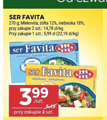 Ser Favita żółty 12% promocja w Stokrotka