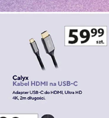 Kabel HDMI na USB-C Trust Calyx promocja w Auchan