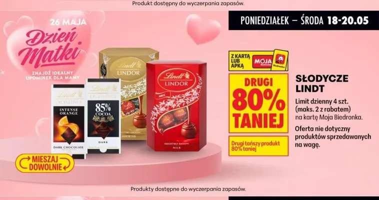 Słodycze Lindt promocja w Biedronka