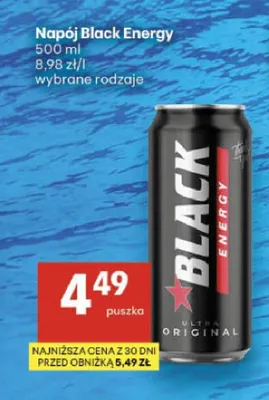Napój energetyczny Black Energy Ultra promocja w Delikatesy Centrum