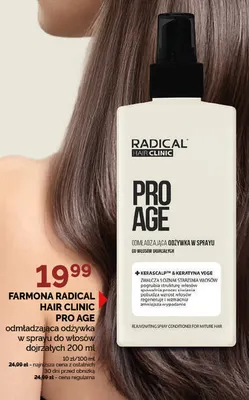 Odmładzająca odżywka w sprayu do włosów dojrzałych Radical Hair Clinic Pro Age promocja w Ziko Dermo