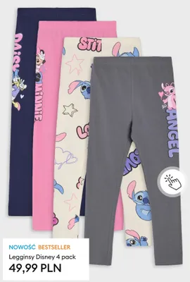 Legginsy dziecięce Disney 4-pak promocja w Sinsay