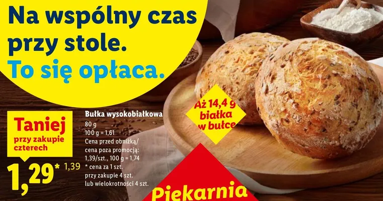 Bułka wysokobiałkowa promocja w Lidl
