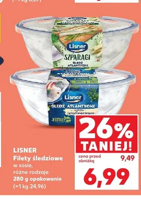 Filety śledziowe w sosie LISNER promocja w Kaufland