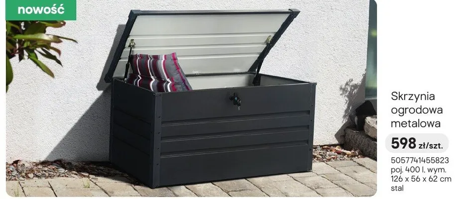 Skrzynia ogrodowa metalowa promocja w Castorama
