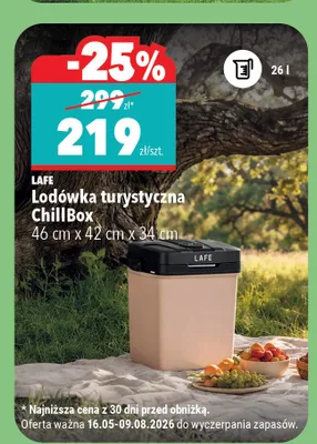 Lodówka turystyczna LAFE ChillBox 46x42x34cm promocja w Biedronka Home