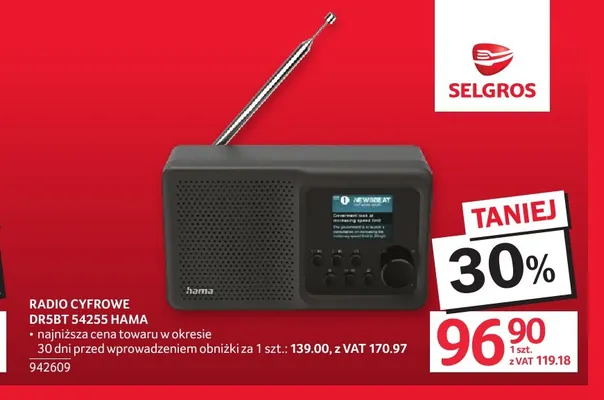 Radio cyfrowe DR5BT 54255 Hama promocja w Selgros