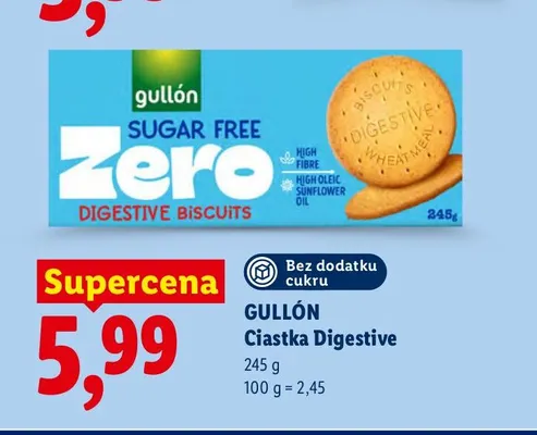 Ciastka Digestive Gullón promocja w Lidl