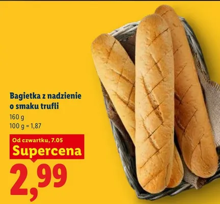 Bagietka z nadzieniem o smaku trufli promocja w Lidl