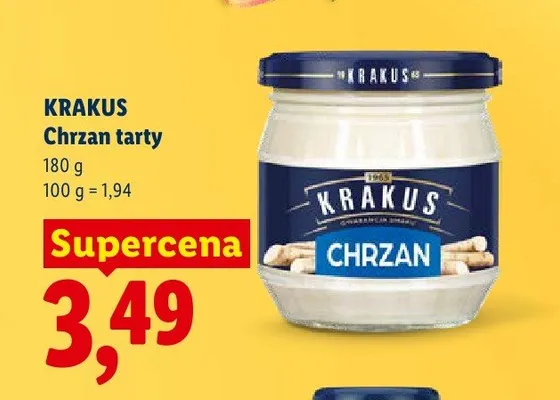 Chrzan tarty promocja w Lidl