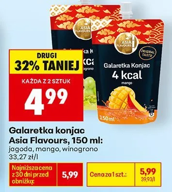 Galaretka konjac Asia Flavours jagoda promocja w Biedronka