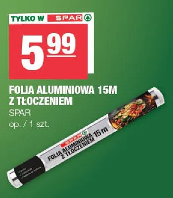 Folia aluminiowa 15 m z tłoczeniem SPAR promocja w SPAR