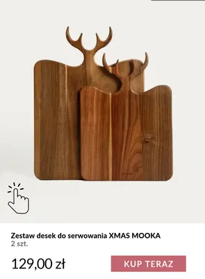 Zestaw desek do serwowania Xmas Mooka 2 szt. Homla promocja w Homla