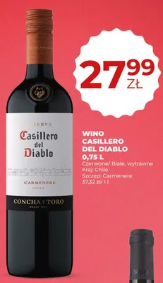 Wino białe wytrawne Casillero del Diablo promocja w Duży Ben