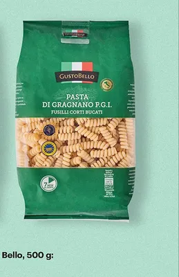 Makaron pasta di gragnano P.G.I. fusilli corti bucati promocja w Biedronka
