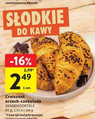 Croissant orzech-czekolada Vandemoortele promocja w Intermarche