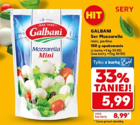 Ser Mozzarella mini, perline promocja w Kaufland