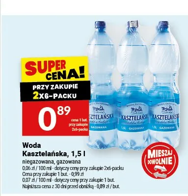 Woda niegazowana Kasztelańska promocja w Twój Market