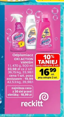 Odplamiacz Vanish Oxi Action promocja w Carrefour