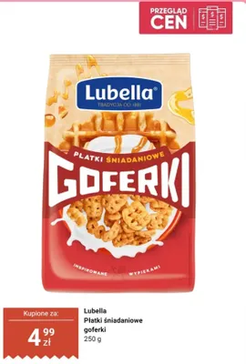 Płatki śniadaniowe Lubella goferki promocja w Dino