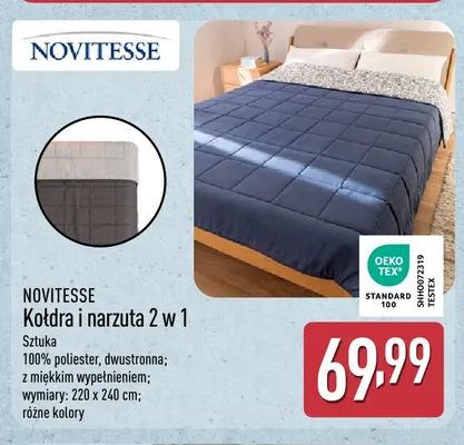Kołdra i narzuta 2 w 1 Novitesse promocja w Aldi