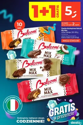 Ciastka biszkoptowe Balconi Mix Max różne rodzaje promocja w Dealz
