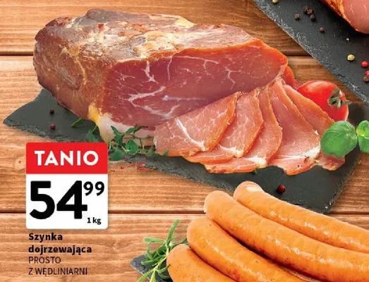 Szynka dojrzewająca prosto z wędliniarni promocja w Intermarche