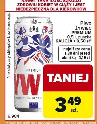 Piwo Żywiec Premium promocja w Carrefour Express