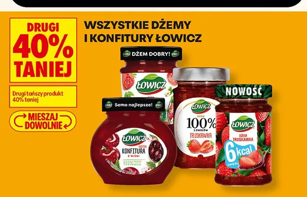 Dżem truskawkowy Łowicz 100% z owoców promocja w Biedronka