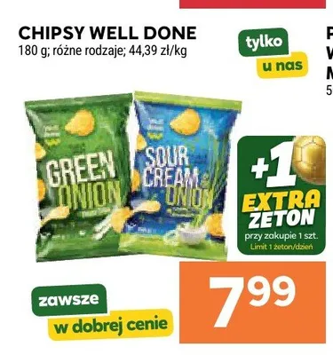 Chipsy Well Done Sour Cream Onion promocja w Stokrotka