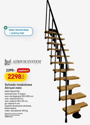 Schody modułowe Atrium mini promocja w Castorama
