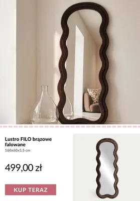 Lustro FILO brązowe falowane promocja w Homla