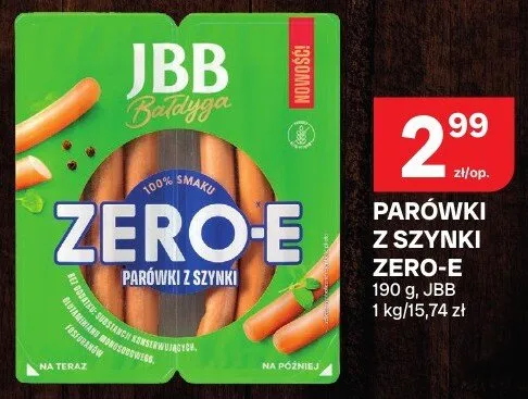 Parówki z szynki Zero-E JBB promocja w Chorten