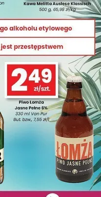 Piwo Łomża Jasne Pełne promocja w emma MARKET