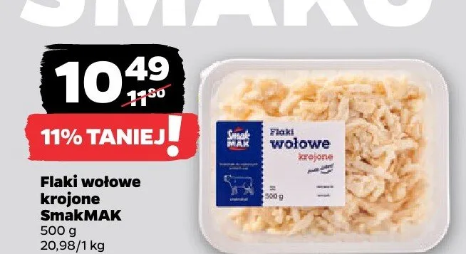 Flaki wołowe krojone promocja w Netto