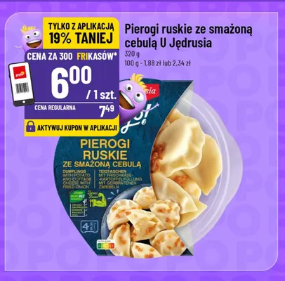 Pierogi ruskie ze smażoną cebulą U Jędrusia promocja w POLOmarket