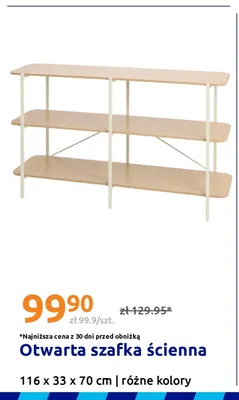 Otwarta szafka ścienna 116x33x70 cm promocja w Action