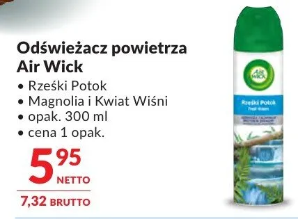 Odświeżacz powietrza Air Wick Fresh Cotton Magnolia i Kwiat Wiśni promocja w Makro