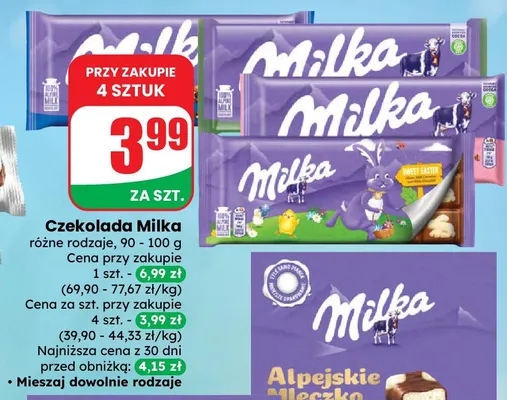 Czekolada Milka promocja w Dino