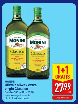 Oliwa z oliwek extra virgin Classico Monini promocja w Aldi