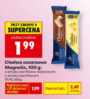 Chałwa sezamowa o smaku waniliowym promocja w Biedronka